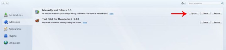 Manually Sort Email Account List of Thunderbird