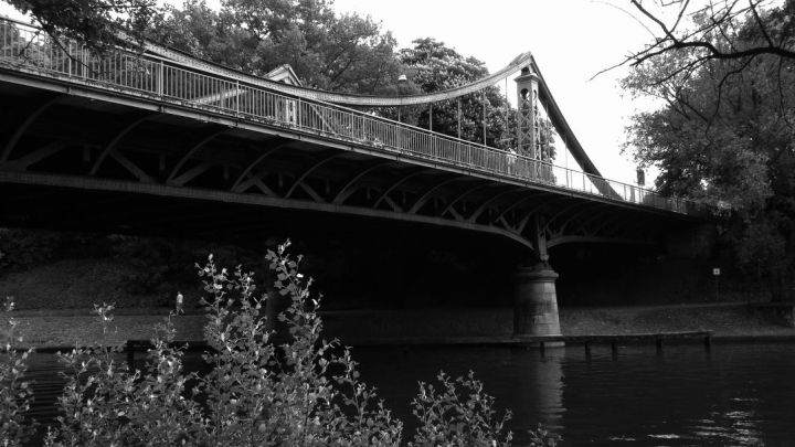 A Bridge In Lübeck And The Trave River