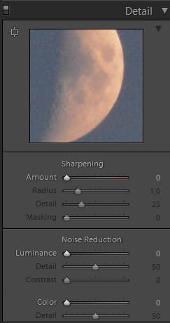 Lightroom sharpening and nouse reduction
