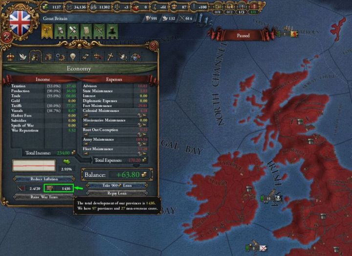 EU4 - Total Amount of Country Provinces