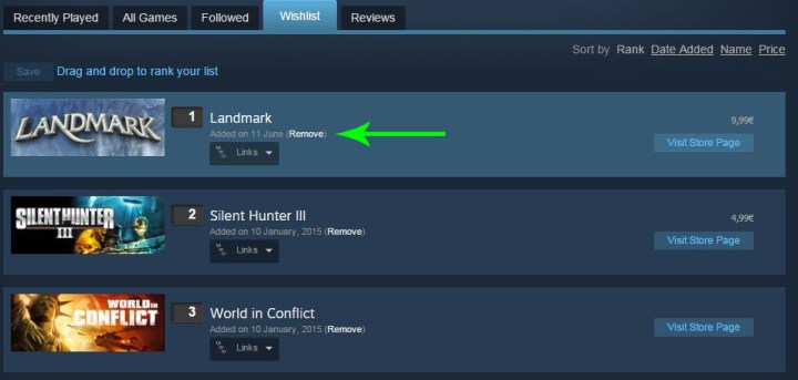 How to remove games from your Steam wishlist