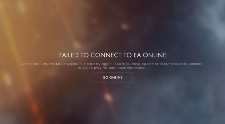 Battlefield 1 - Failed to connect to EA Online
