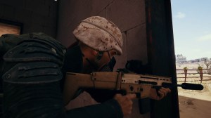 PlayerUnknown's Battlegrounds hiding in a building