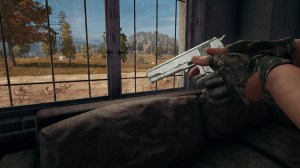 PlayerUnknown's Battlegrounds searching through a building