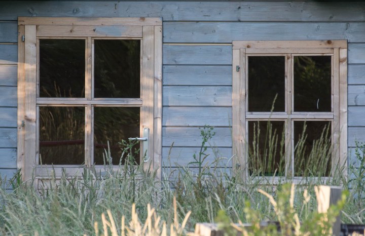 abandoned garden shed