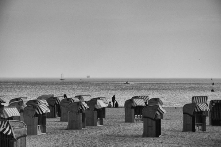 Travemünde Beach in Black and White