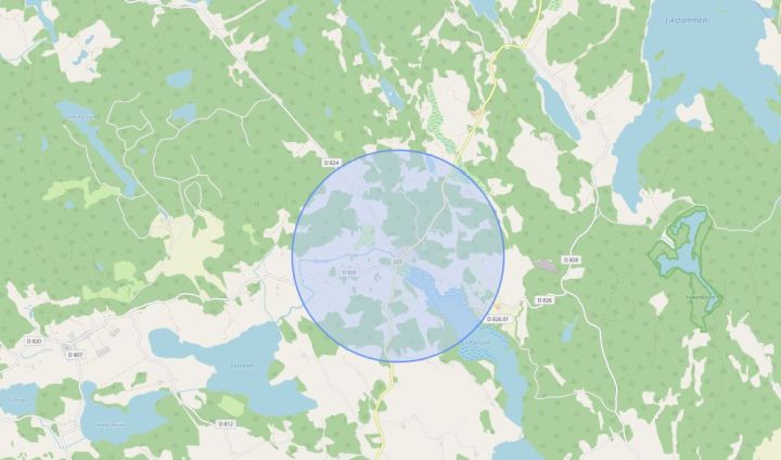 Open Street Maps Radius Tool