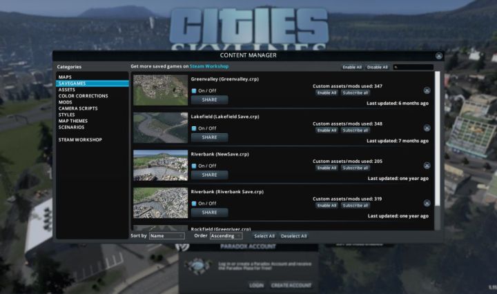 cities skylines content manager