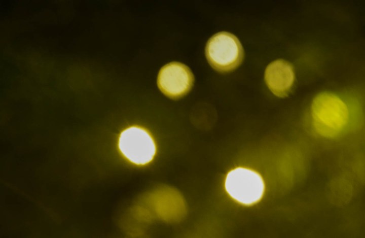 green background with lights