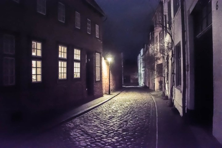 another old street in the evening