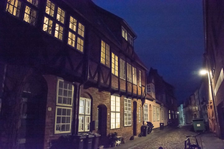old street in the evening